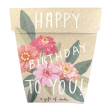 Load image into Gallery viewer, Gift of Seeds Card - Happy Birthday Zinnia
