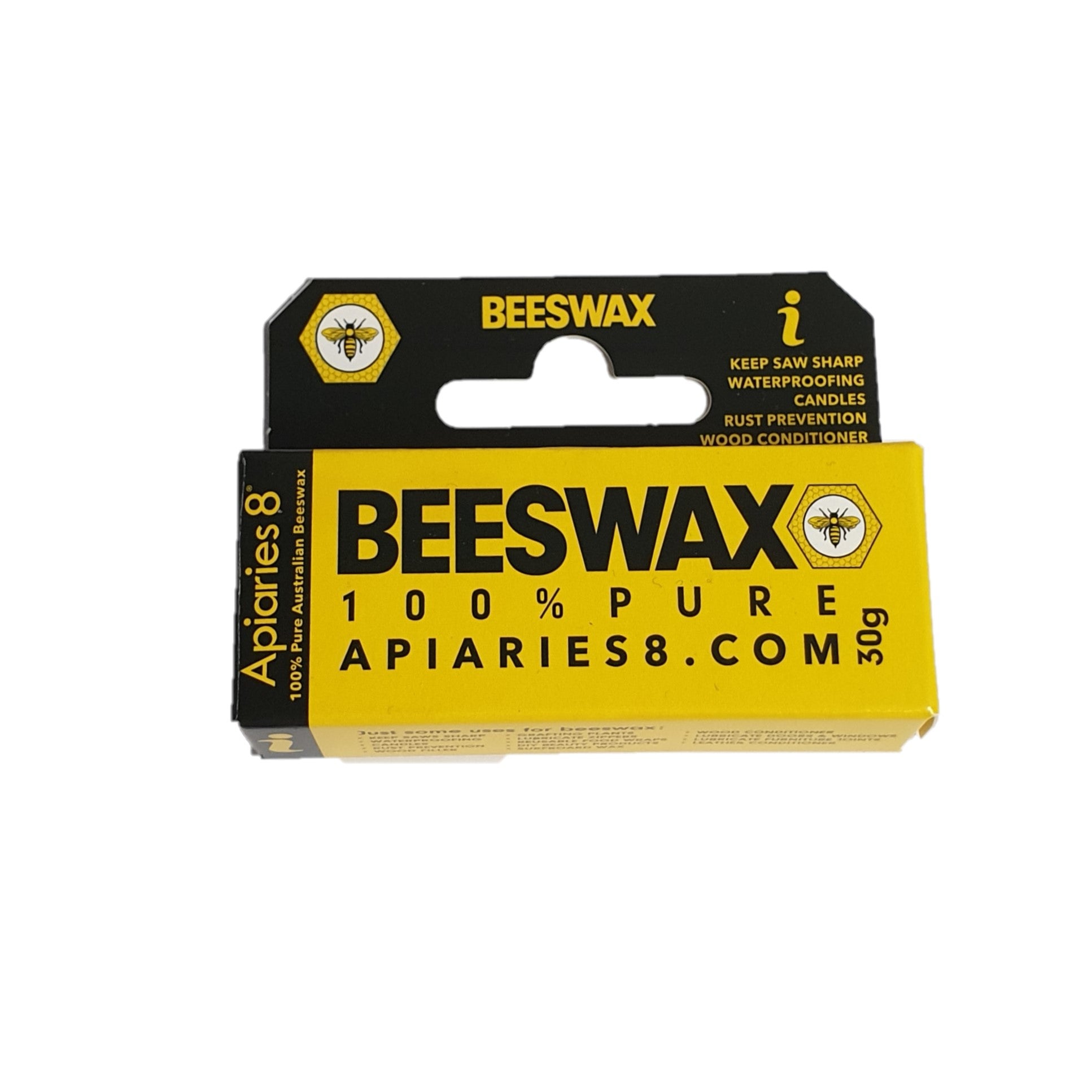 Pure Bees Wax  30g Bar for Conditioning Rope