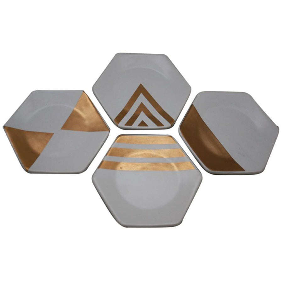 Luxe Ceramic Hexagon Dish